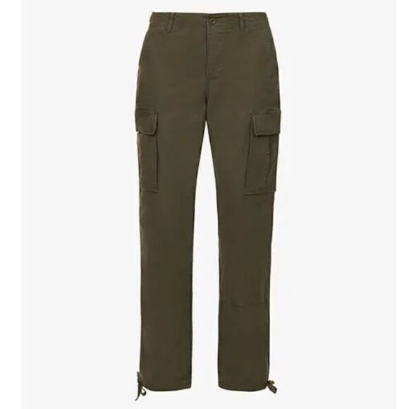 Good American Desert Mid-Rise Cargo Trouser Envygree001 - Picture 1 of 4